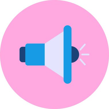 Megafon. Basit web vektör illüstrasyonu