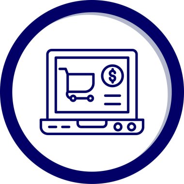 İnternet mağazası. Basit resimleme