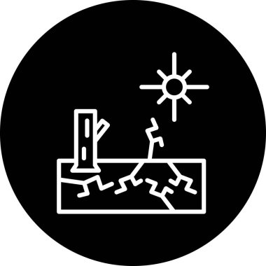 Güneş, güneş ve plajın minimalist vektör simgesi