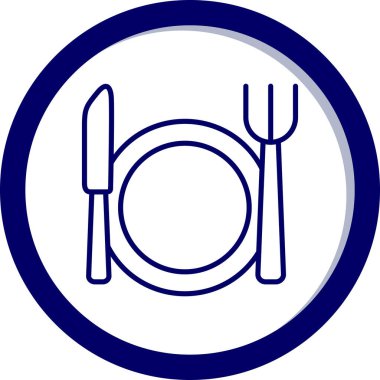 Restoran. Web simgesi basit illüstrasyon