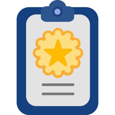 Sertifika ikonu vektör illüstrasyonu