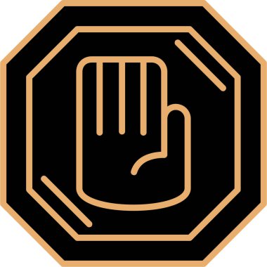 Tek bir durak simgesinin vektör illüstrasyonu