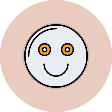 Şirin bir çizgi film suratının vektör çizimi