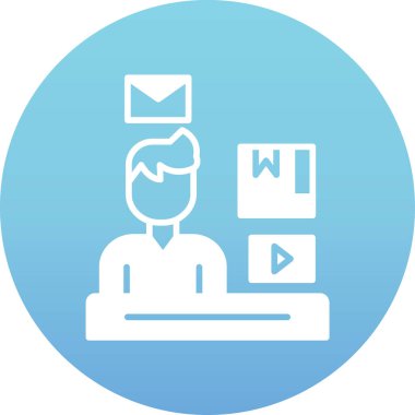 İş adamı simgesinin vektör illüstrasyonu