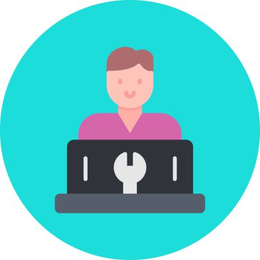 İş adamı simgesinin vektör illüstrasyonu