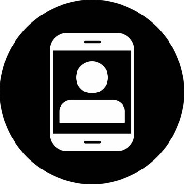 Cep telefonu simgesinin vektör illüstrasyonu