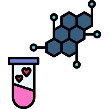 DNA moleküllü bir şırınganın vektör çizimi