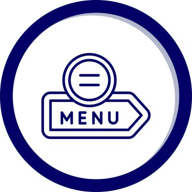 Menü. Web simgesi basit illüstrasyon