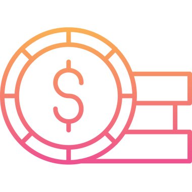 Dolar simgesi vektör illüstrasyonu