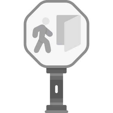 Bir sokak işareti simgesinin vektör düz tasarımı