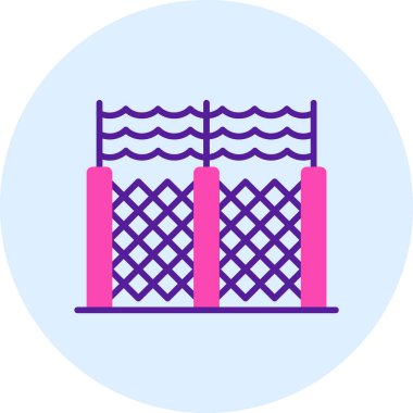 Çit simgesinin vektör illüstrasyonu