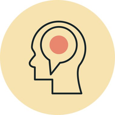 Bir beyin simgesinin vektör çizimi