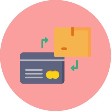 Kredi kartıyla. Basit simge