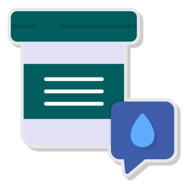 Su şişesi ikonu. vektör illüstrasyonu