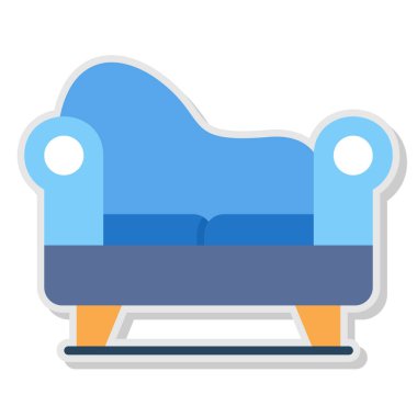 Koltuk ikonu, vektör illüstrasyon tasarımı