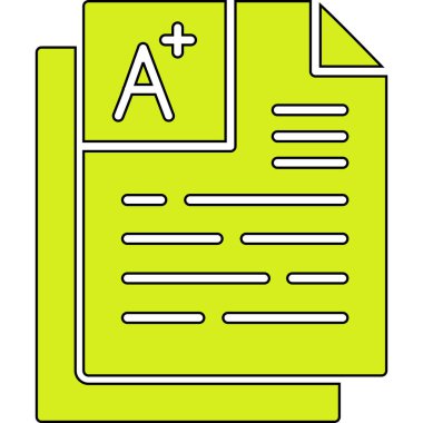 Belge. Web simgesi basit illüstrasyon