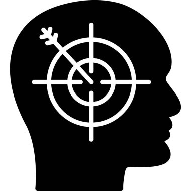 Beyin hedef simgesi ana hat biçiminde