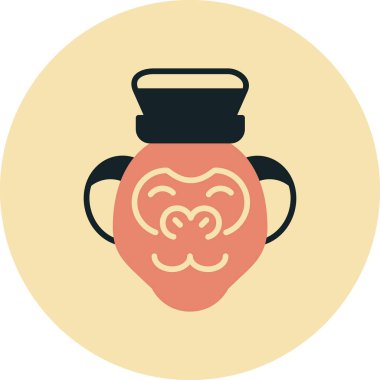 Bir maymun simgesinin vektör çizimi