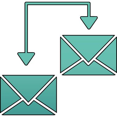 vektör e- posta sembolü