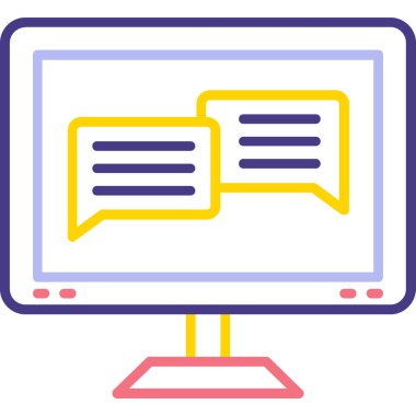 bilgisayar ekranı simgesi basit vektörü