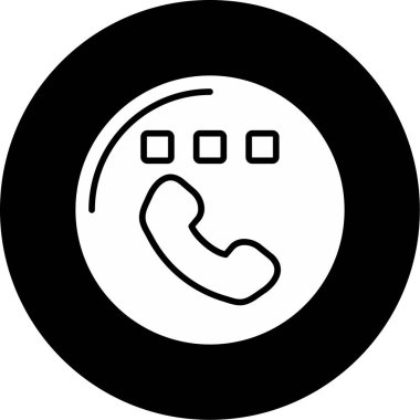 Telefon simgesinin vektör illüstrasyonu