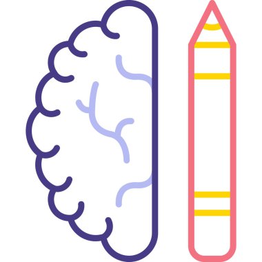 Beyin ve kalem ikonu