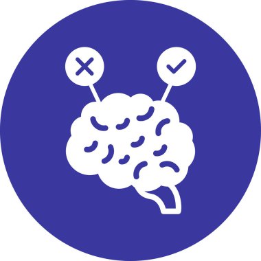 Beyin. Web simgesi basit tasarım