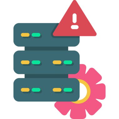 veri depolama sunucu simgesi düz biçimli