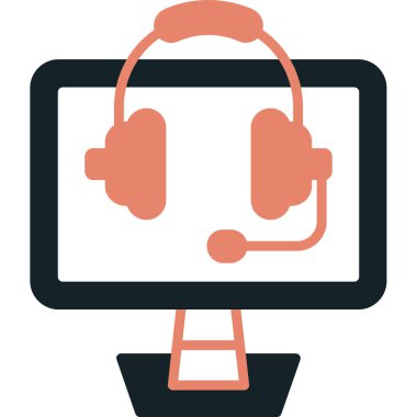 Destek. Web simgesi basit illüstrasyon