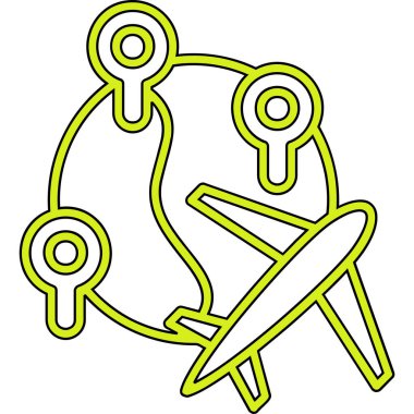 Uçak. Web simgesi basit tasarım