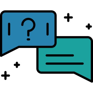 Sohbet simgesi vektör illüstrasyonu