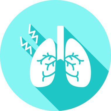 Bir akciğer simgesinin vektör çizimi