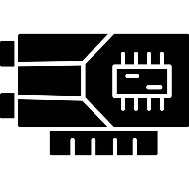 çip simgesi vektör illüstrasyonu