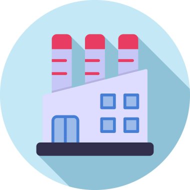 Fabrika simgesi vektör illüstrasyonu