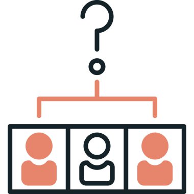 iş düz vektör simgesi