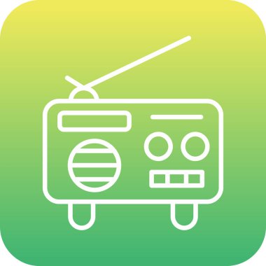 radyo simgesi vektör illüstrasyonu