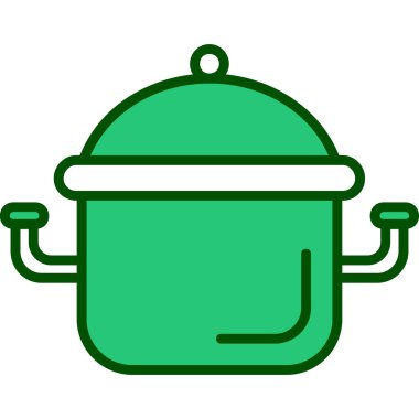 Beyaz tencerenin vektör illüstrasyonu