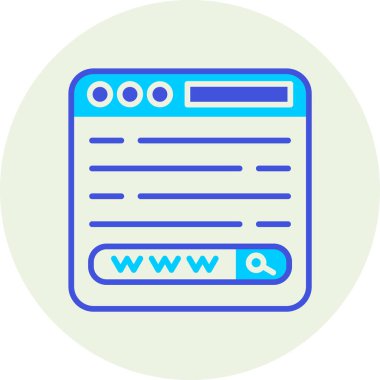 tarayıcı simgesi, vektör illüstrasyonu