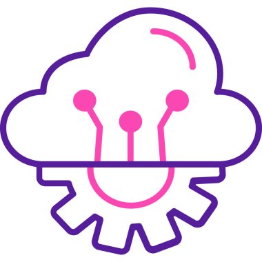 Bulut. Web simgesi basit illüstrasyon