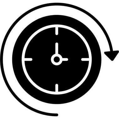 Saat. Web simgesi basit illüstrasyon
