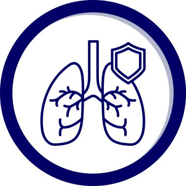 Akciğer. Web simgesi basit illüstrasyon