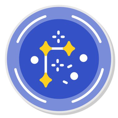 Bir yıldızın modern bir simgesinin vektör çizimi