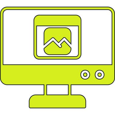 Modern bilgisayar simgesinin vektör illüstrasyonu