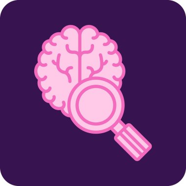 Beyin. Web simgesi basit illüstrasyon