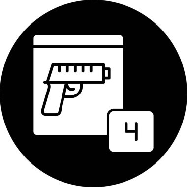 Silah. Web simgesi basit illüstrasyon