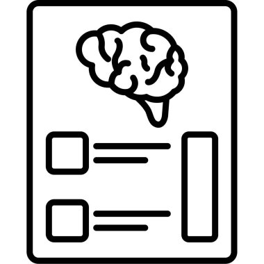 Beyin. Web simgesi basit illüstrasyon