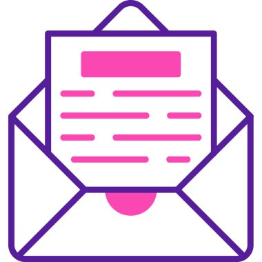 Zarf. Web simgesi basit illüstrasyon