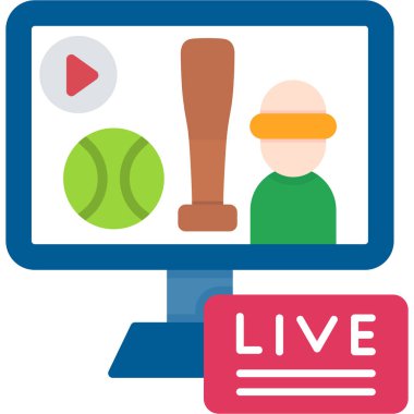 canlı spor düz simgesi