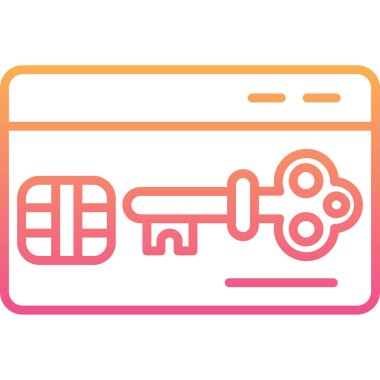 Kilit anahtar vektör simgesi