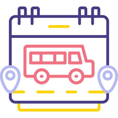 Otobüs. Web simgesi basit illüstrasyon